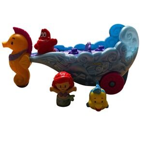 Disney Princess Ariel's Light-up Seahorse Carriage Little People Musical Vehcle